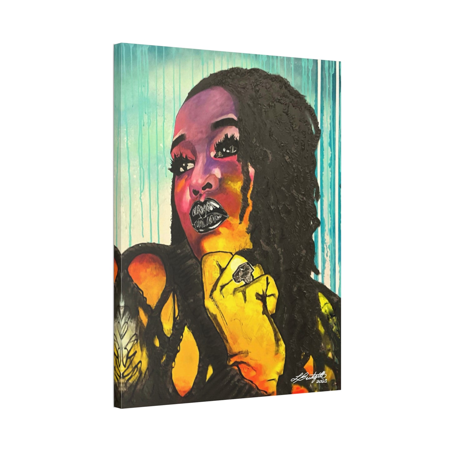 “The BEAUTY WITHIN” A Colorful Portrait of WOMAN Canvas Stretched