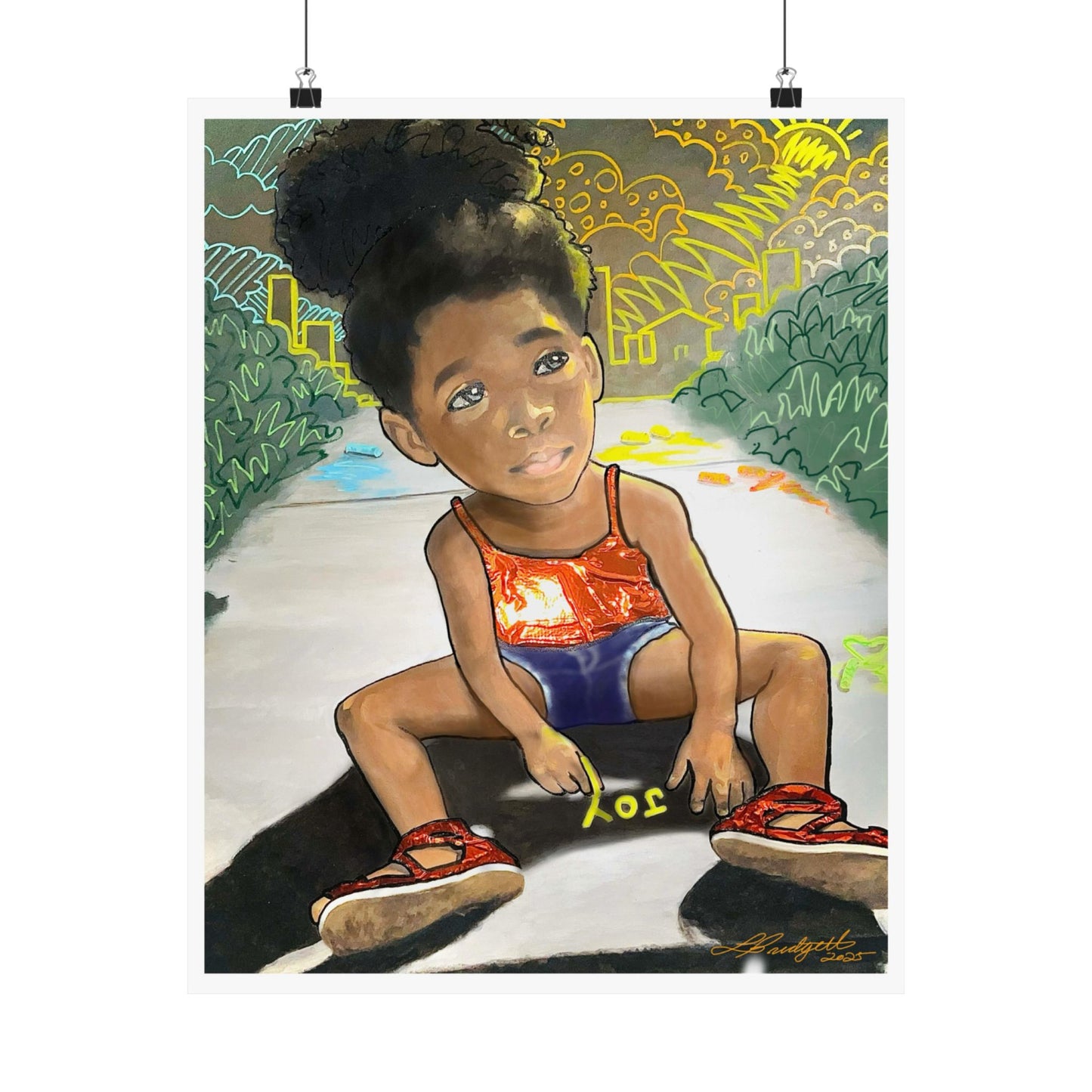 JOY  satin poster print