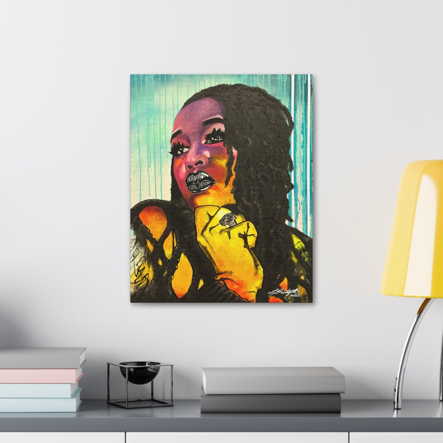 “The BEAUTY WITHIN” A Colorful Portrait of WOMAN Canvas Stretched