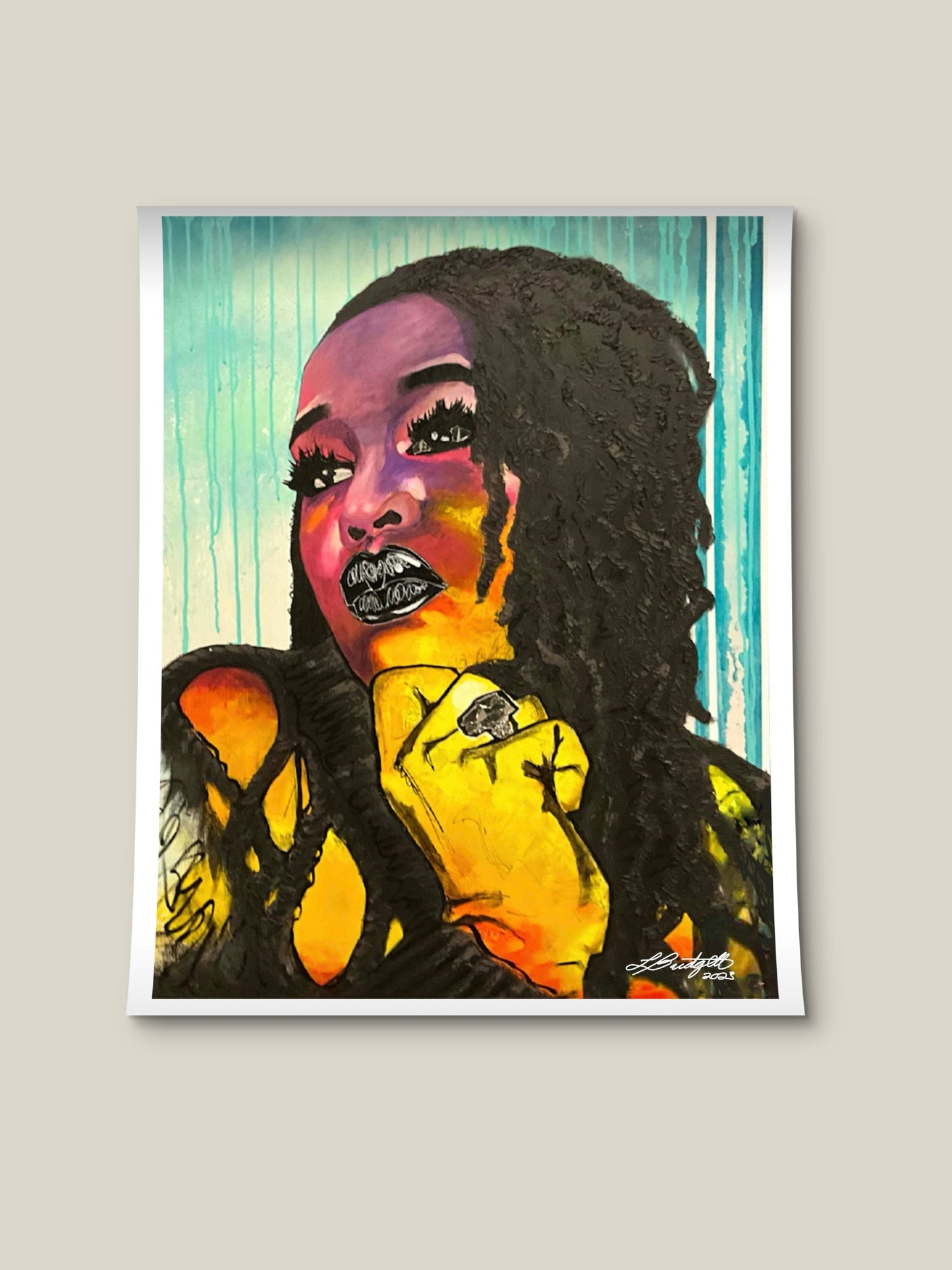 BEAUTY WITHIN satin poster print