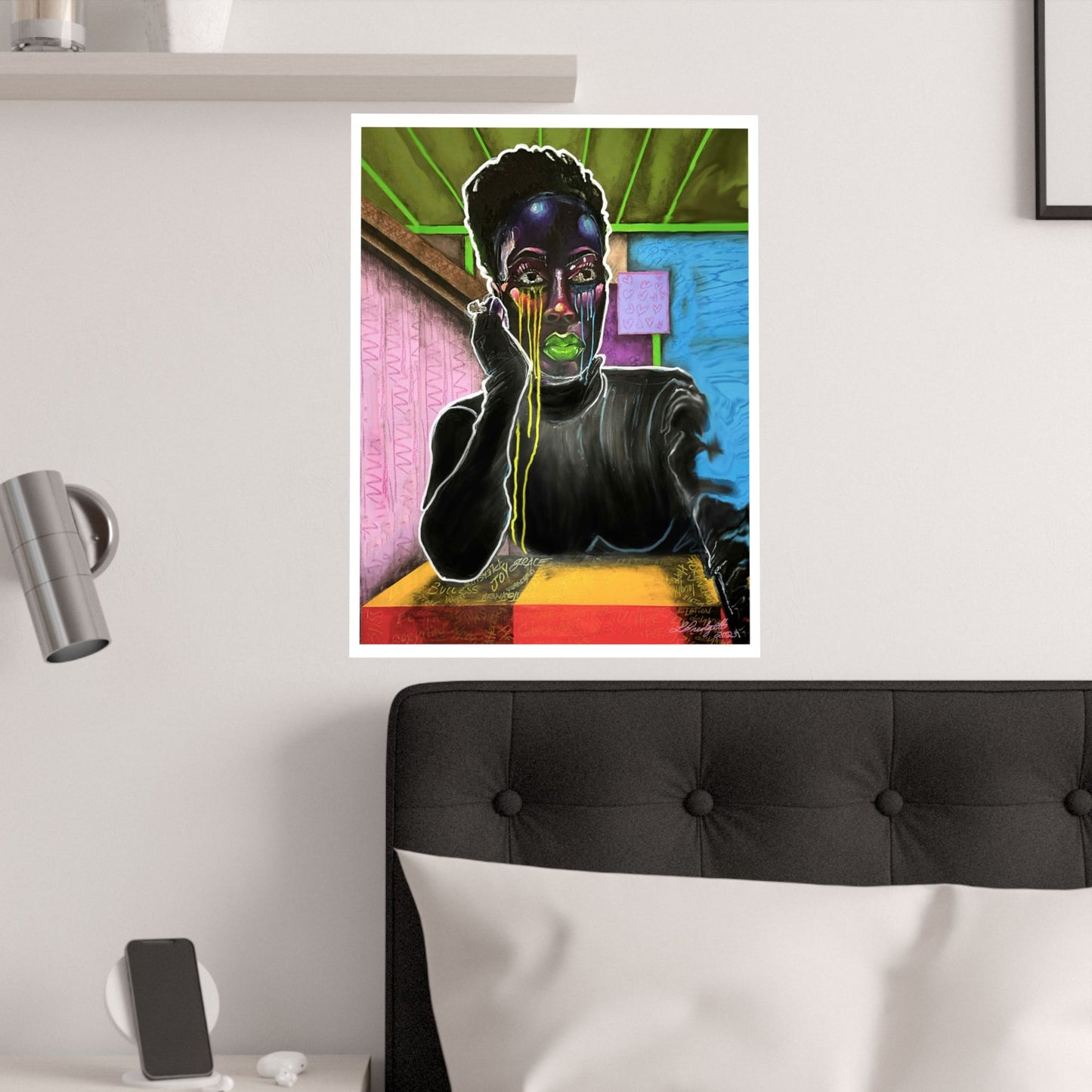 TEARS OF JOY satin poster print