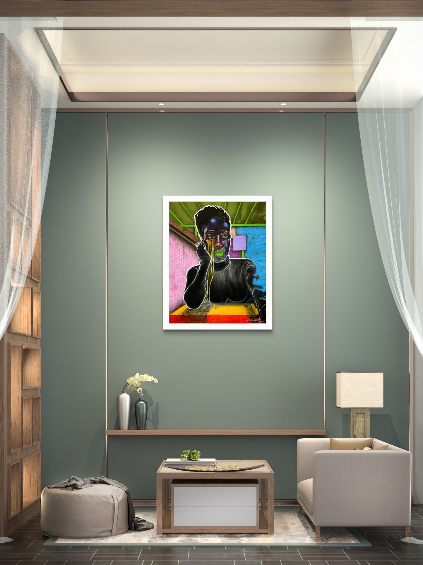 TEARS OF JOY satin poster print