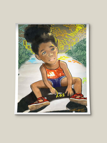 JOY satin poster print
