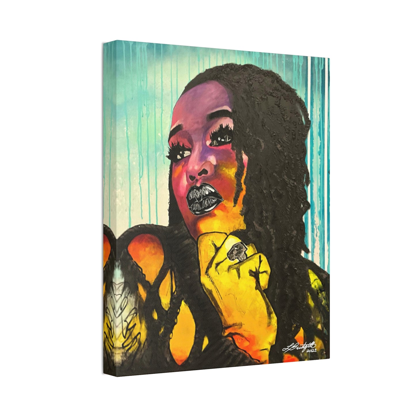 “The BEAUTY WITHIN” A Colorful Portrait of WOMAN Canvas Stretched