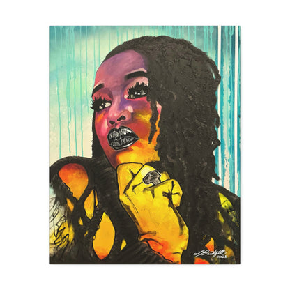 “The BEAUTY WITHIN” A Colorful Portrait of WOMAN Canvas Stretched
