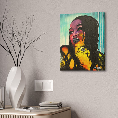 “The BEAUTY WITHIN” A Colorful Portrait of WOMAN Canvas Stretched
