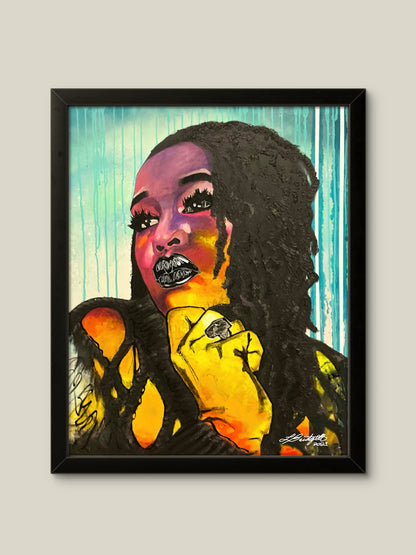 “The BEAUTY WITHIN” A Colorful Portrait of WOMAN Canvas Stretched