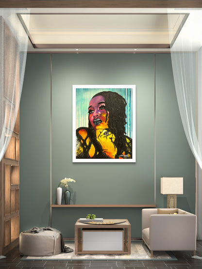 BEAUTY WITHIN satin poster print