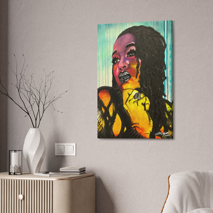 “The BEAUTY WITHIN” A Colorful Portrait of WOMAN Canvas Stretched