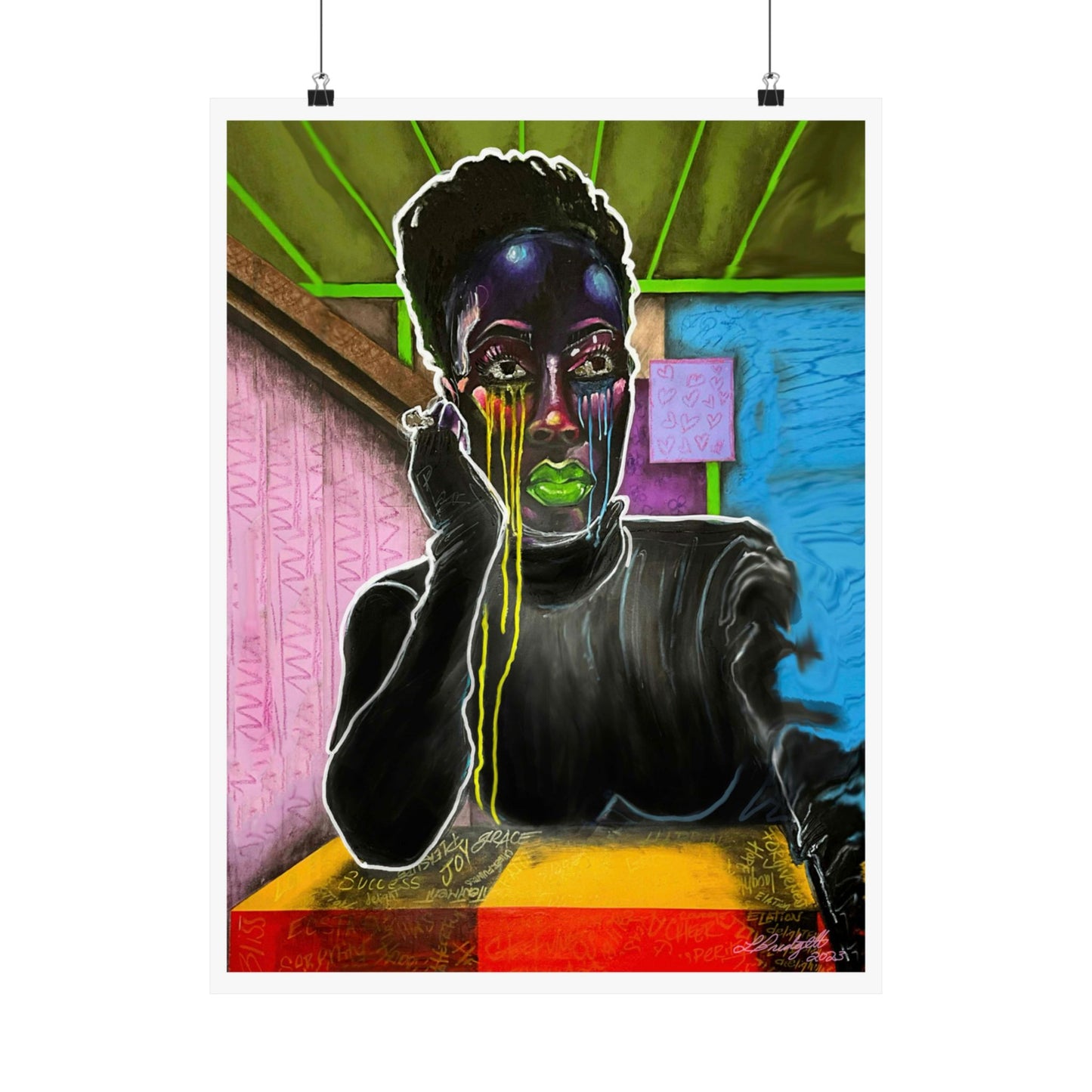 TEARS OF JOY satin poster print