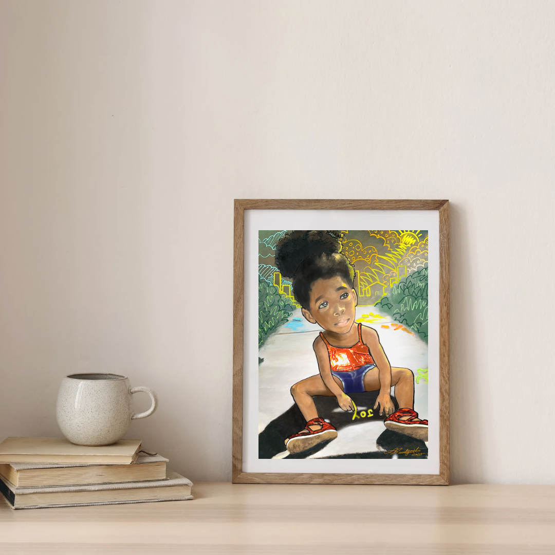 JOY satin poster print