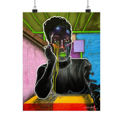 TEARS OF JOY satin poster print