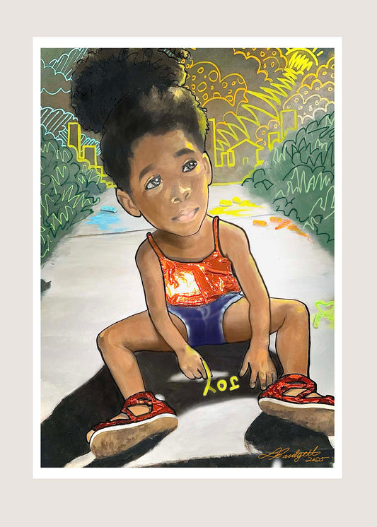 JOY satin poster print