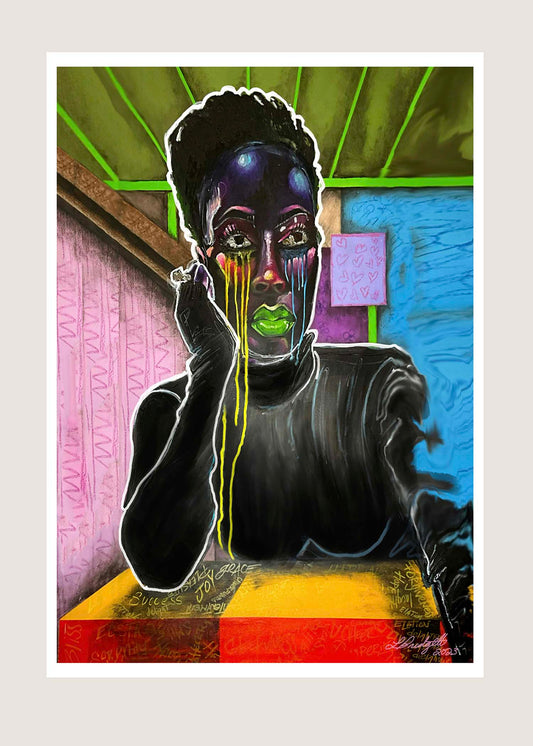 TEARS OF JOY satin poster print