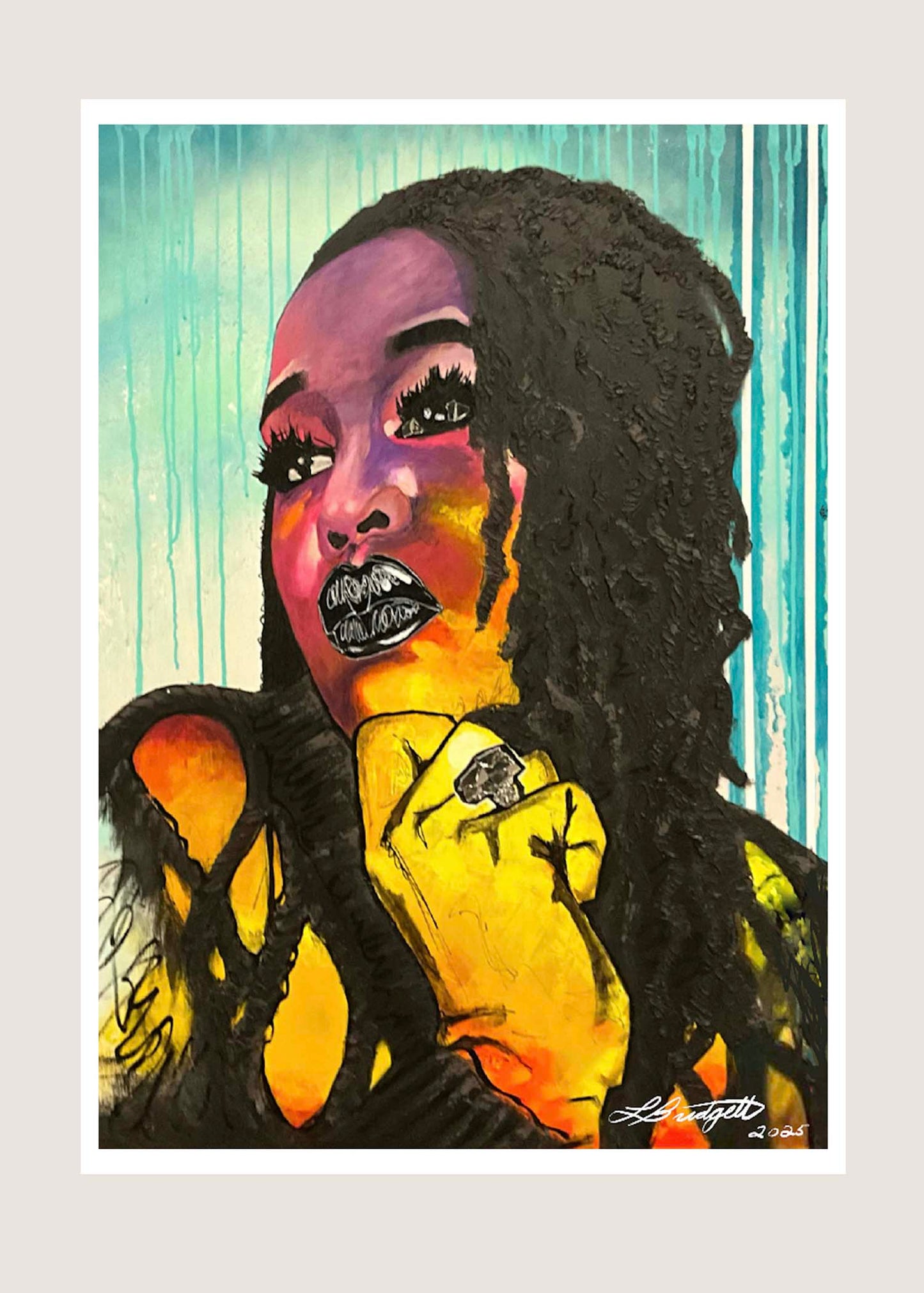 BEAUTY WITHIN satin poster print