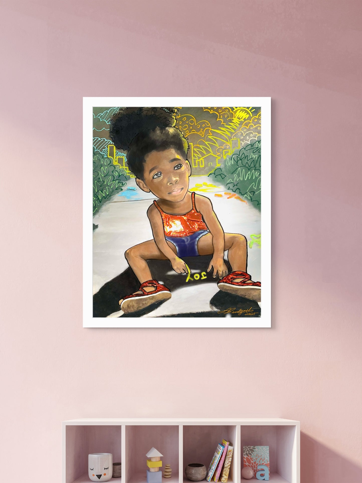 JOY satin poster print